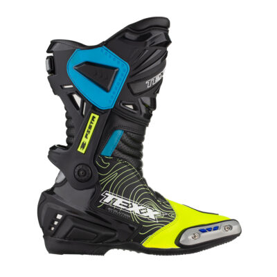 Bota Texx Pista Super Tech V2 Verde - Azul Couro Lançamento