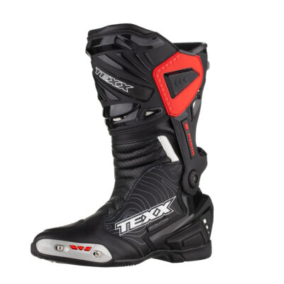 Bota Texx Pista Super Tech V2 Preta Cinza Couro Lançamento