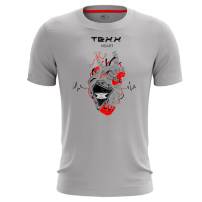 Camiseta Texx Branca Vermelha Heart