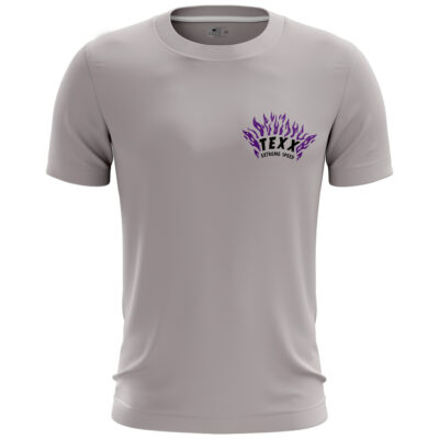 Camiseta Texx Branca Roxa Skull