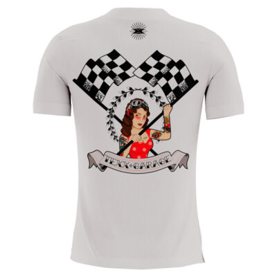 Camiseta Texx Branca Vermelha Pin Up