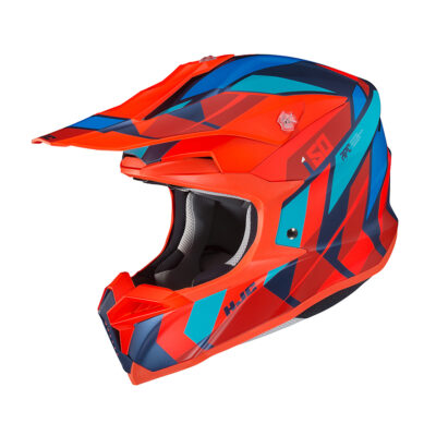 Capacete Hjc Off I50 Vanish Laranja E Azul