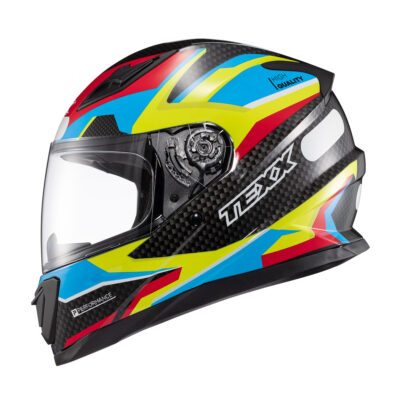 Capacete Texx Fechado Hawk Ride Azul Verd Verm Lançamento
