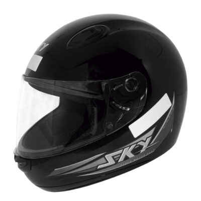 Capacete Sky Nimbus Preto Fosco Transf. Verm / Cinza Moto