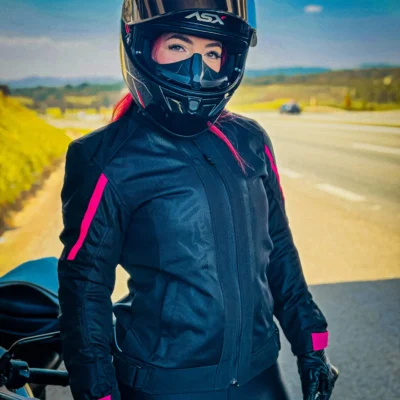 Jaqueta Forza City Rider Summer Black Pink Feminina