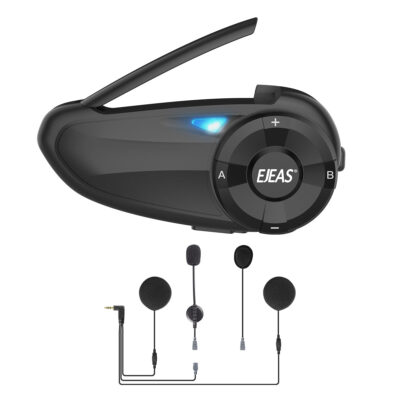 Intercomunicador EJEAS Q7 Bluetooth 5.0 até 7 pilotos, à prova d' água IP65 e FM