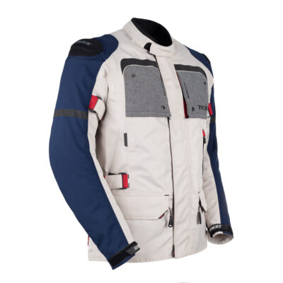 Jaqueta Texx Armor Masculina Branca Azul Moto Viajem